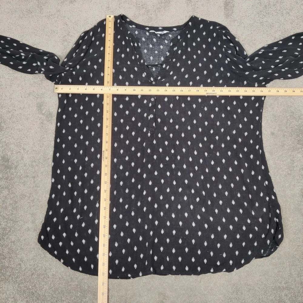 Old Navy Women's XXL Tall Tunic Shirt Black Geometric Print - Picture 5 of 8